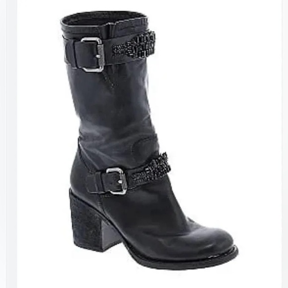 Vera Wang Lavender Label Jeweled Moto Boots - Size 6 - Picture 3 of 8